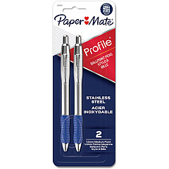 Paper Mate Profile Retractable Ball Point Pens Bold Point Blue 2/pkg (PAP2130519)