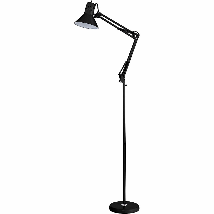 Bostitch Swing Arm Floor Lamp, Black (VLF100F)