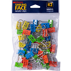 Officemate Smiling Faces Binder Clips, 42PC (OIC31090)