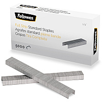 Fellowes ¼" Full Strip of Staples 5000pk (FEL5010801)
