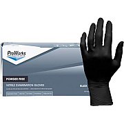 ProWorks Black Nitrile Exam Gloves, Powder Free 5 mil (GL-N145F) (GLN145FX)