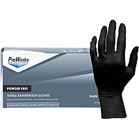 ProWorks Black Nitrile Exam Gloves, Powder Free 5 mil (GL-N145F) (GLN145FXX)