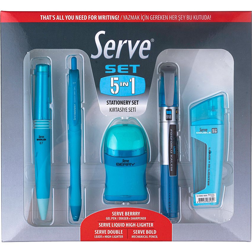 So-Mine Serve 5 in 1 Stationery Set (SRV5IN1SET07FM)