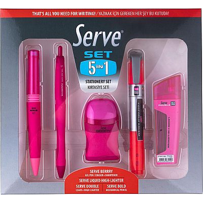 So-Mine Serve 5 in 1 Stationery Set (SRV5IN1SET07FP)