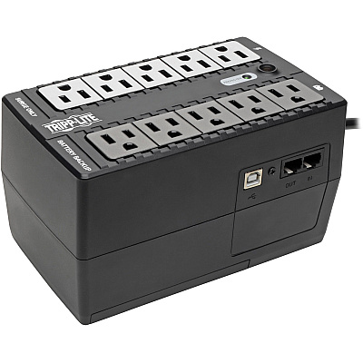 Tripp Lite 550VA 300W Standby UPS - 10 NEMA 5-15R Outlets, 120V, 50/60 Hz, USB, 5-15P Plug, Desktop/Wall Mount (INTERNET550U)