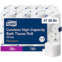 Tork Coreless High-Capacity Toilet Paper Roll White T7 (TRK472884)