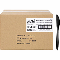 Genuine Joe Medium-weight Individually Wrapped Knives (GJO18476)