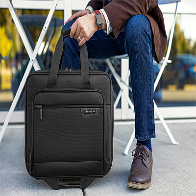 Samsonite Classic Business 2.0 Travel/Luggage Case (Briefcase) for 15.6" Travel, Notebook, Document, Accessories - Black (SML1412781041)