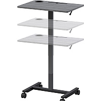 Lorell Height-adjustable Mobile Desk (LLR84837)