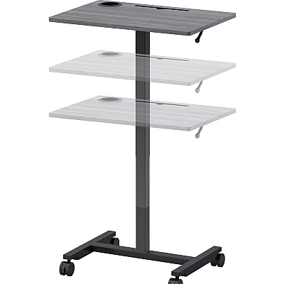 Lorell Height-adjustable Mobile Desk (LLR84837)