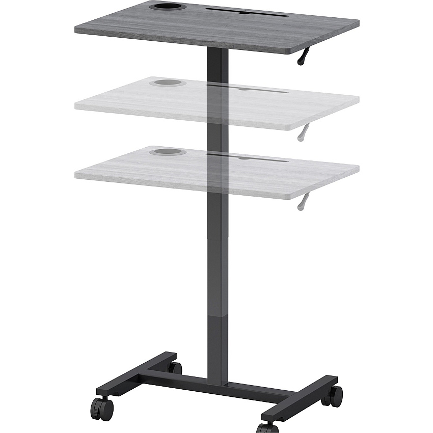 Lorell Height-adjustable Mobile Desk (LLR84837)