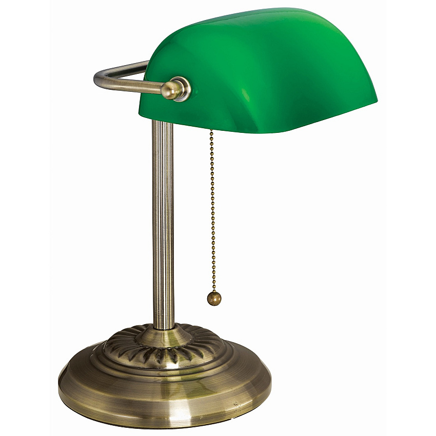 Victory Light Banker's Brass Desk Lamp (VLU9B101AB)