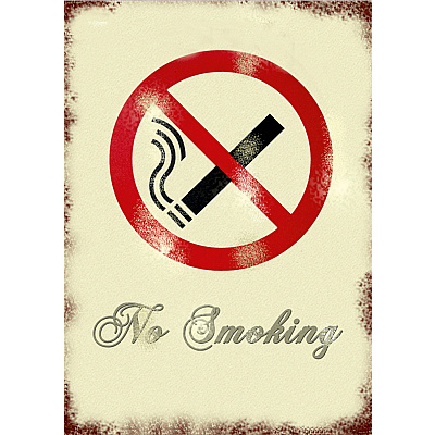 Seco Retro No Smoking Sign (VS001)