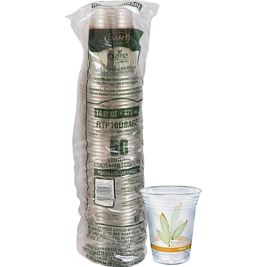 Solo Bare Eco-Forward 16 oz Cold Cups (SCCRTP16DBARE)