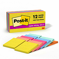Post-it Super Sticky Note Pads - Summer Joy Color Collection (MMM65412SSJOY)