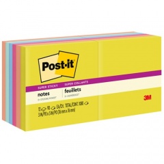 Post-it Super Sticky Note Pads - Summer Joy Color Collection (65412SSJOY)
