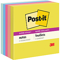 Post-it Super Sticky Note Pads - Summer Joy Color Collection (MMM6545SSJOY)