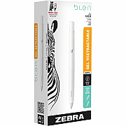 Zebra bLen Retractable Gel White Barrel 0.7mm Dozen (ZEB41400)
