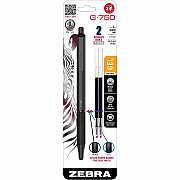 Zebra G-750 Gel Retractable 0.7mm Black 1Pk (ZEB49811)