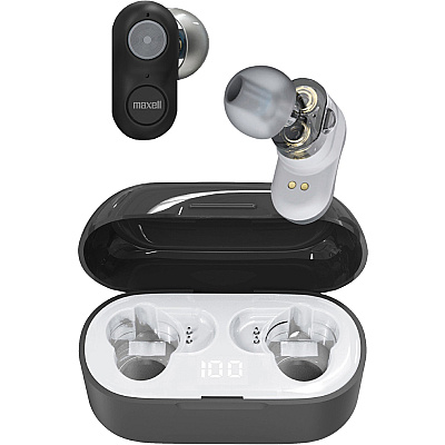 Maxell True Wireless Dual Driver Bluetooth Earbuds (MAX199652)