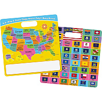 Ashley U.S. Map/Flags Smart Poly Busy Board (ASH98008)