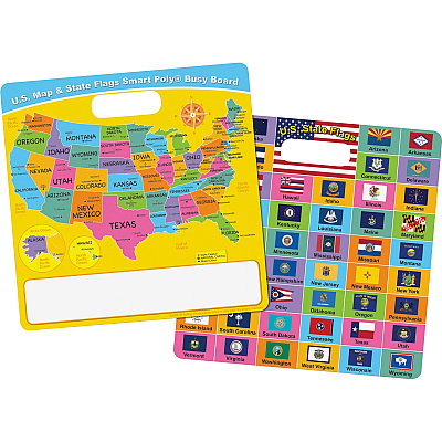 Ashley U.S. Map/Flags Smart Poly Busy Board (ASH98008)