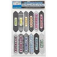 Ashley Magnetic Chalkboard Calendar Months (ASH19026)