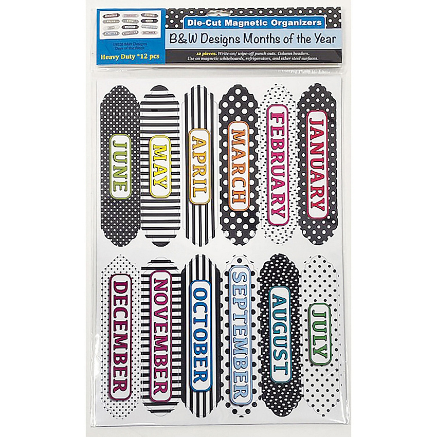 Ashley Magnetic Chalkboard Calendar Months (ASH19026)