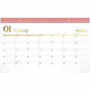 Cambridge WorkStyle 2026 Monthly Desk Pad Calendar, Green, Compact, 17 3/4" x 11" (1606705)