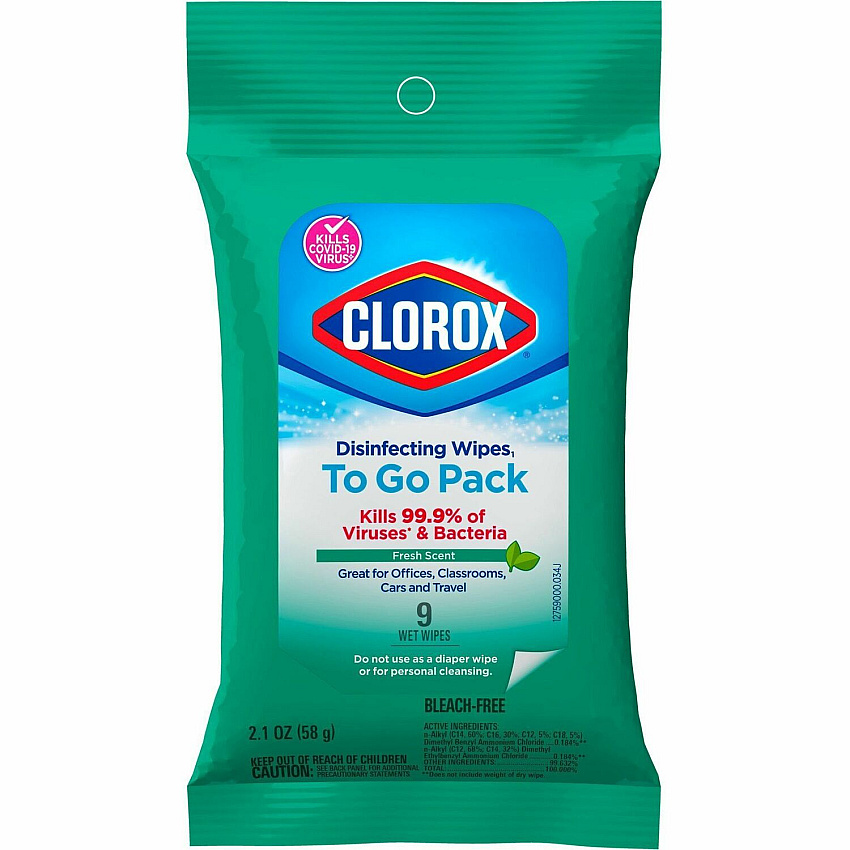 Clorox On The Go Bleach-Free Disinfecting Wipes (CLO60133)