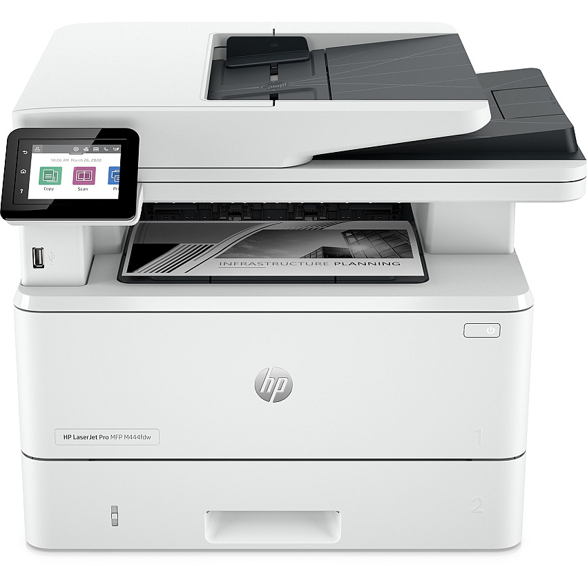 HP LaserJet Pro 4101fdw Wireless Laser Multifunction Printer - Monochrome - White (HEW2Z619F)