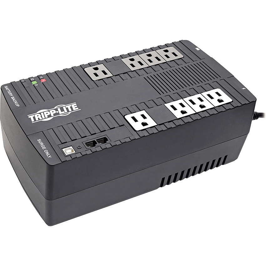 Tripp Lite 550VA 300W Line-Interactive UPS - 8 NEMA 5-15R Outlets, AVR, 120V, 50/60 Hz, USB, Desktop/Wall Mount (AVR550U)