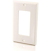 C2G Single Gane Decora Wallplate White (03725)