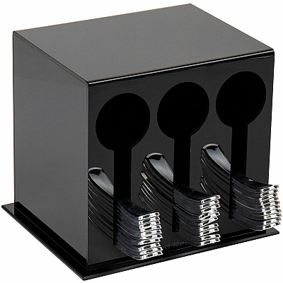 Mind Reader Cutlery Dispenser & Organizer (3CSTORBLK)