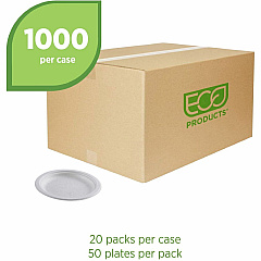 Eco-Products Vanguard 6" Sugarcane Plates (ECOEPP016NFA)