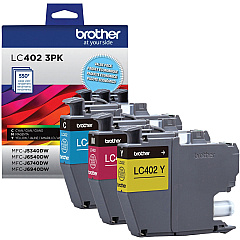 Brother Original Standard Yield Inkjet Ink Cartridge - Cyan, Magenta, Yellow - 3 Pack (BRTLC4023PKS)