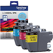 Brother Original High Yield Inkjet Ink Cartridge - Cyan, Magenta, Yellow - 3 Pack (LC402XL3PKS)