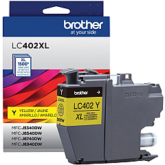 Brother LC402XL Original High (XL) Yield Inkjet Ink Cartridge - Yellow Pack (BRTLC402XLYS)