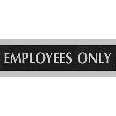 Headline Sign EMPLOYEES ONLY Sign (HDS4760)