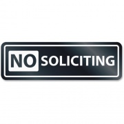 Headline Sign NO SOLICITING Window Sign (9435)
