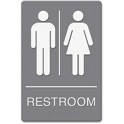 Headline Sign ADA RESTROOM/Image Sign (HDS4812)