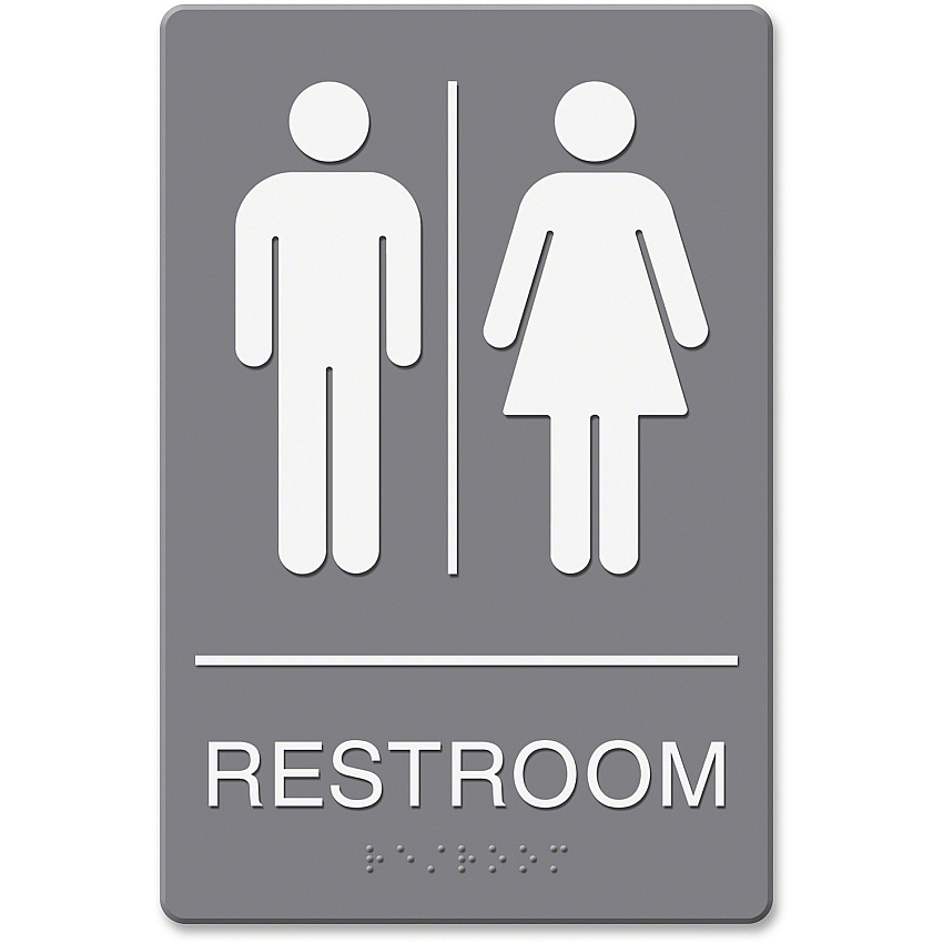 Headline Sign ADA RESTROOM/Image Sign (HDS4812)