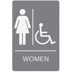 Headline Sign ADA WOMEN Wheelchair Restroom Sign (4814)