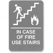 Headline Sign ADA IN CASE OF FIRE USE STAIRS Sign (5400)