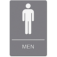 Headline Sign ADA MEN Restroom Sign (HDS4817)