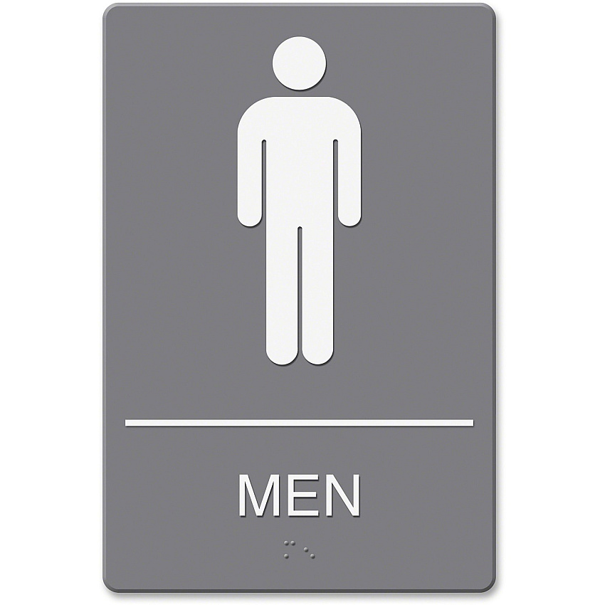 Headline Sign ADA MEN Restroom Sign (HDS4817)