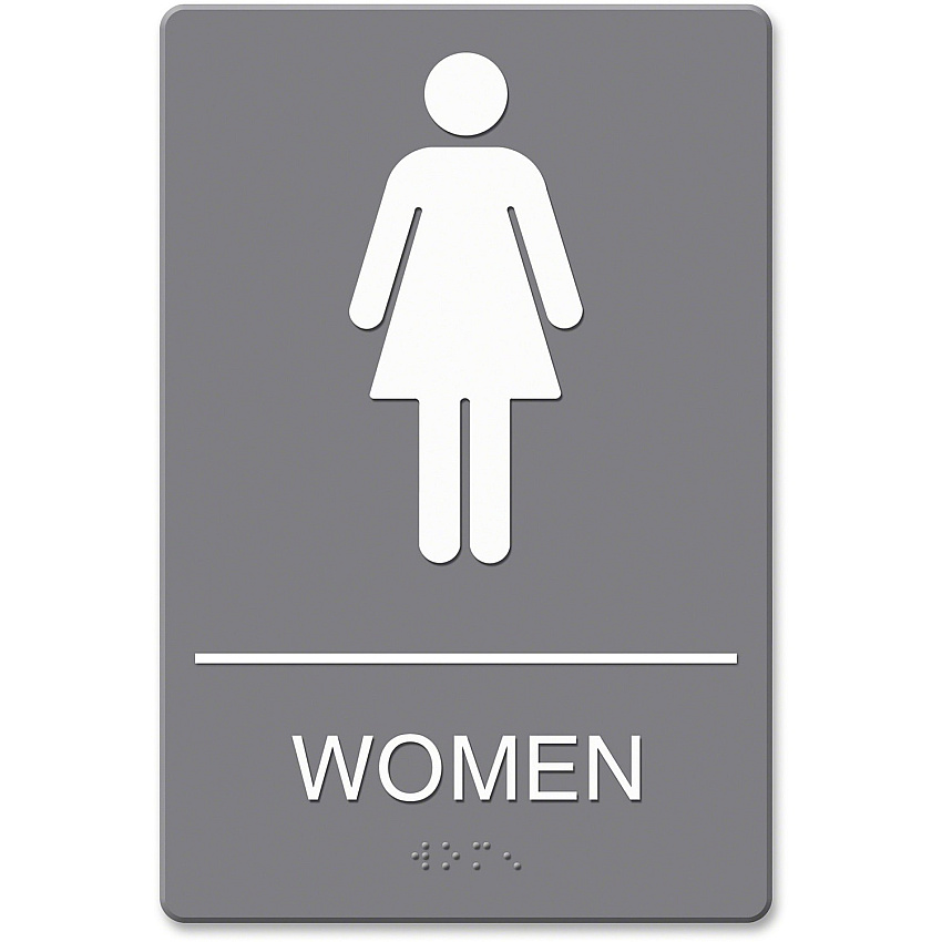 Headline Sign ADA WOMEN Restroom Sign (HDS4816)