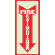 Headline Sign Glow In Dark Fire Extinguisher Sign (4793)