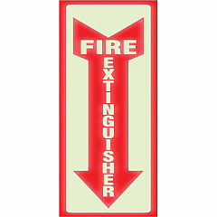 Headline Sign Glow In Dark Fire Extinguisher Sign (HDS4793)