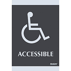Headline Sign ADA Wheelchair ACCESSIBLE Sign (HDS4764)
